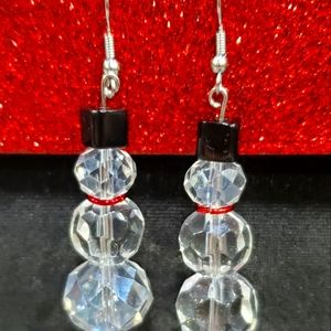 Snowman Crystal Earrings